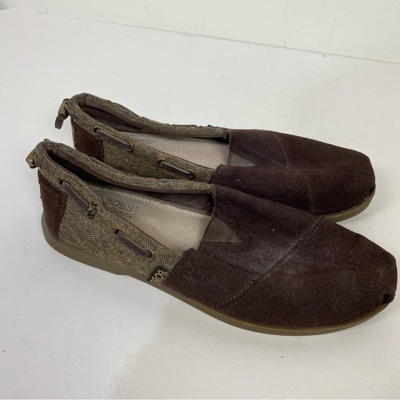 Bobs memory foam brown slip on classic flats - Picture 1 of 5